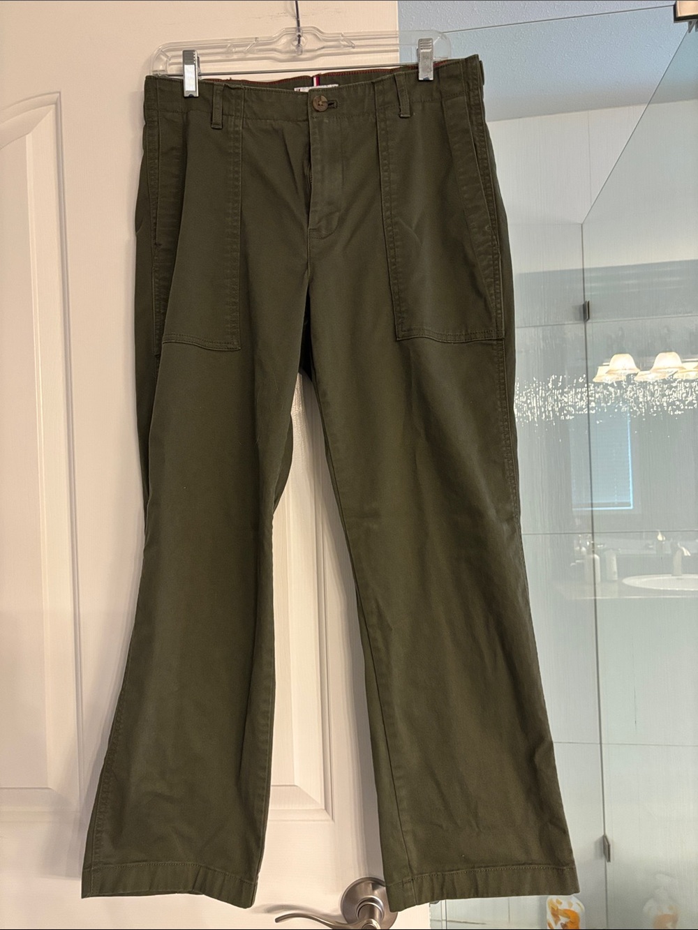 Tommy Hilfiger Olive Green Cropped Utility Pants